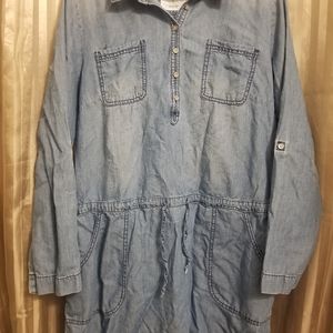 Large Denim Mini Dress